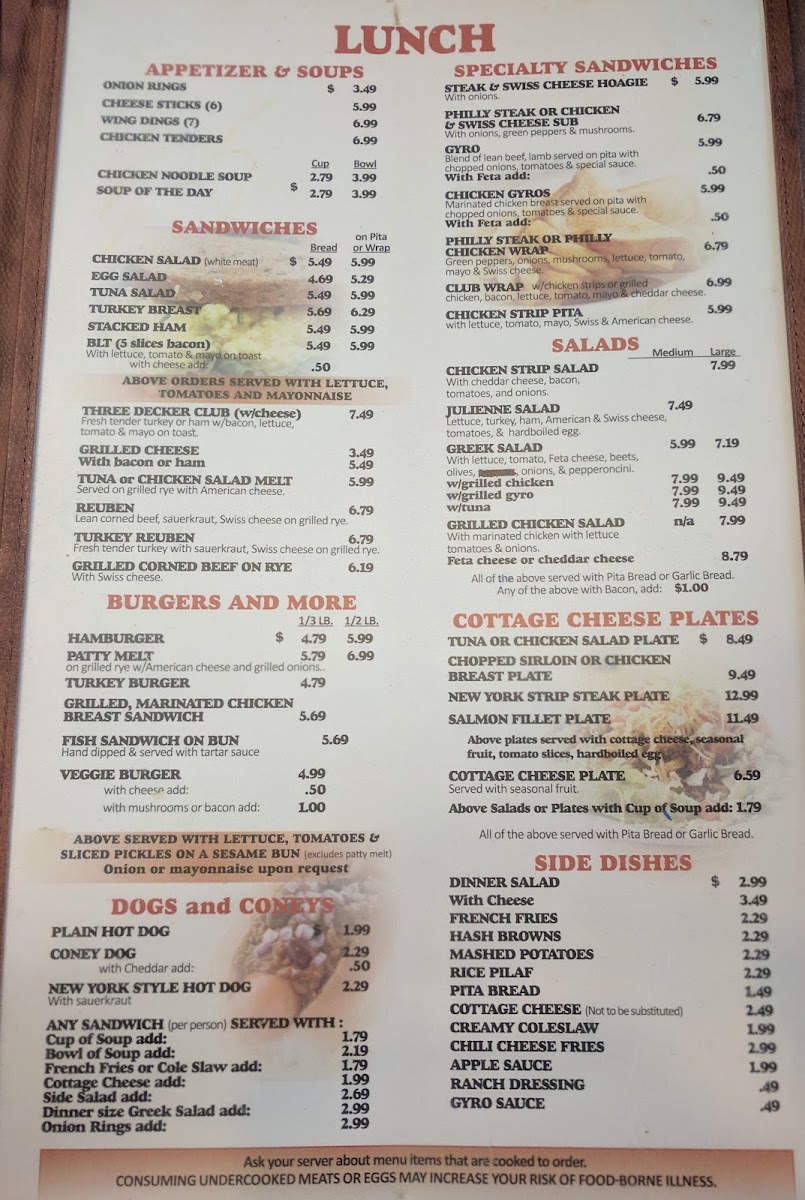 Saline Inn Menu - Image 6